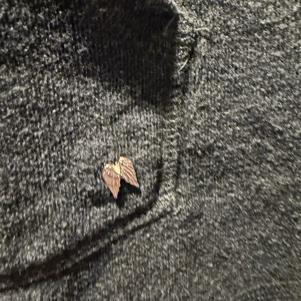 Victoria's Secret Gray Quarter Zip Pullover‎ Tunic Top Angel Wings - Picture 3 of 4